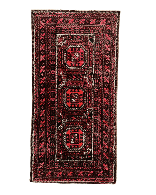 Stunning Vintage Persian Baluch Rug with Jacobean Style and Vibrant Colors